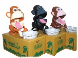 Zwariowana Małpka - Skarbonka - zjada monety