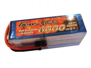 6000mAh 22.2V 25C Gens Ace