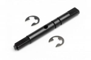 Drive gear shaft+E-clips - 03015