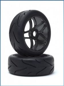 Koła VTEC 1/8 Off-Road Buggy -Racing Slick- wheel pre-mounted  (1 pair)