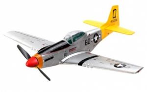 SAMOLOT Mini MUSTANG P-51D RTF 2,4GHz (75cm, pełne sterowanie, stabilny, idealny dla początkujących)