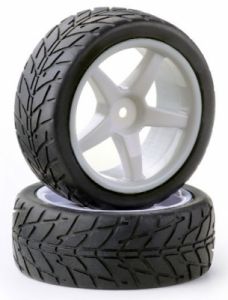 Koła Buggy 5 Spoke 4WD Rear Wheel & Street Tyre Set