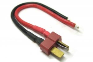 Złącze T-dean męskie z kablem 14AWG 10cm